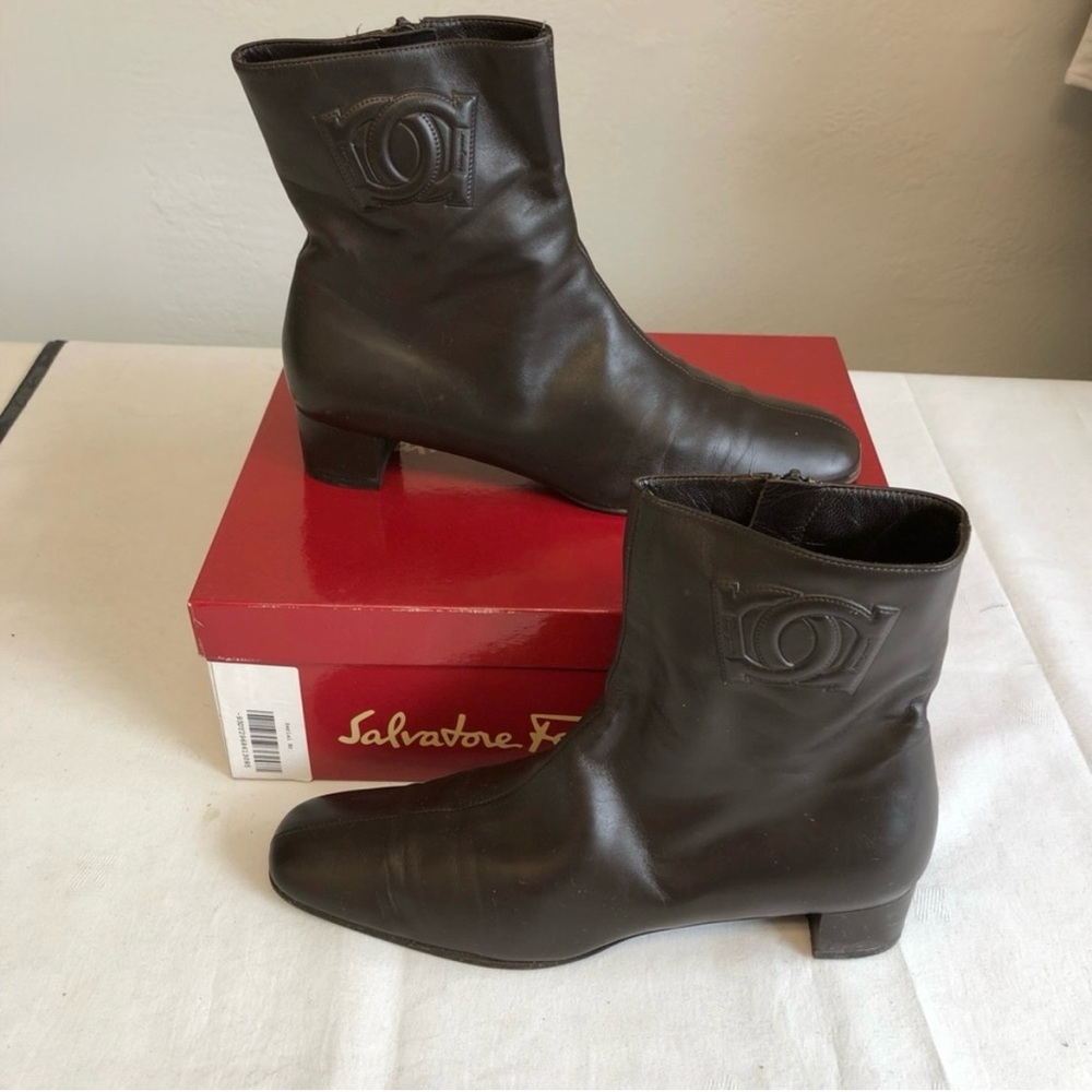 Salvatore Ferragamo • Brown Leather Boots